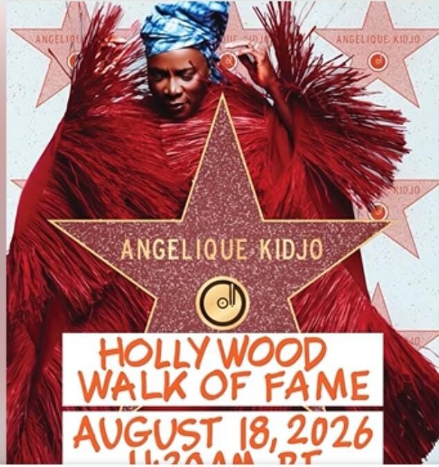 Distinction sur le Hollywood Walk of Fame :  Angélique Kidjo : première noire africaine à l'honneur